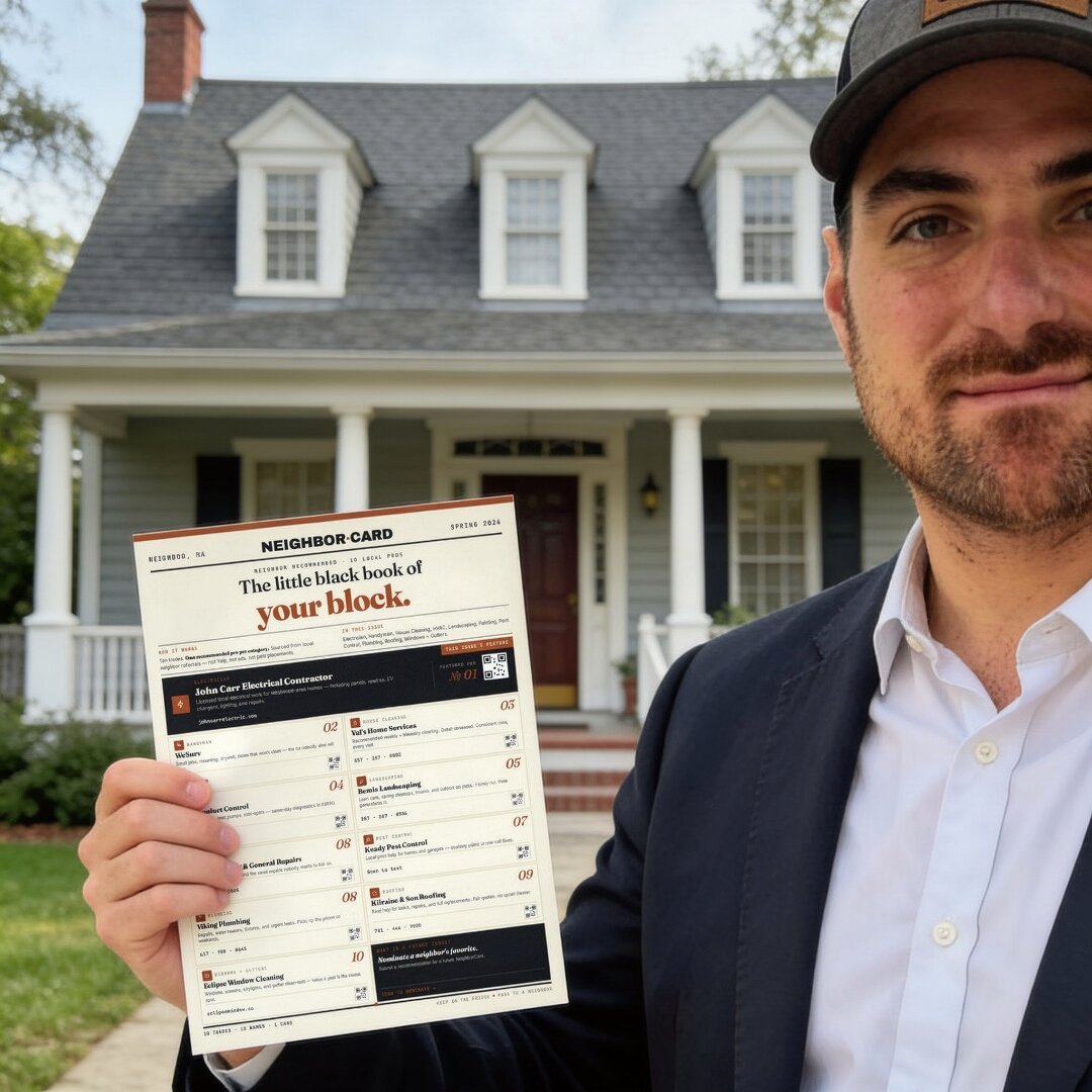 Chad holding the NeighborCard